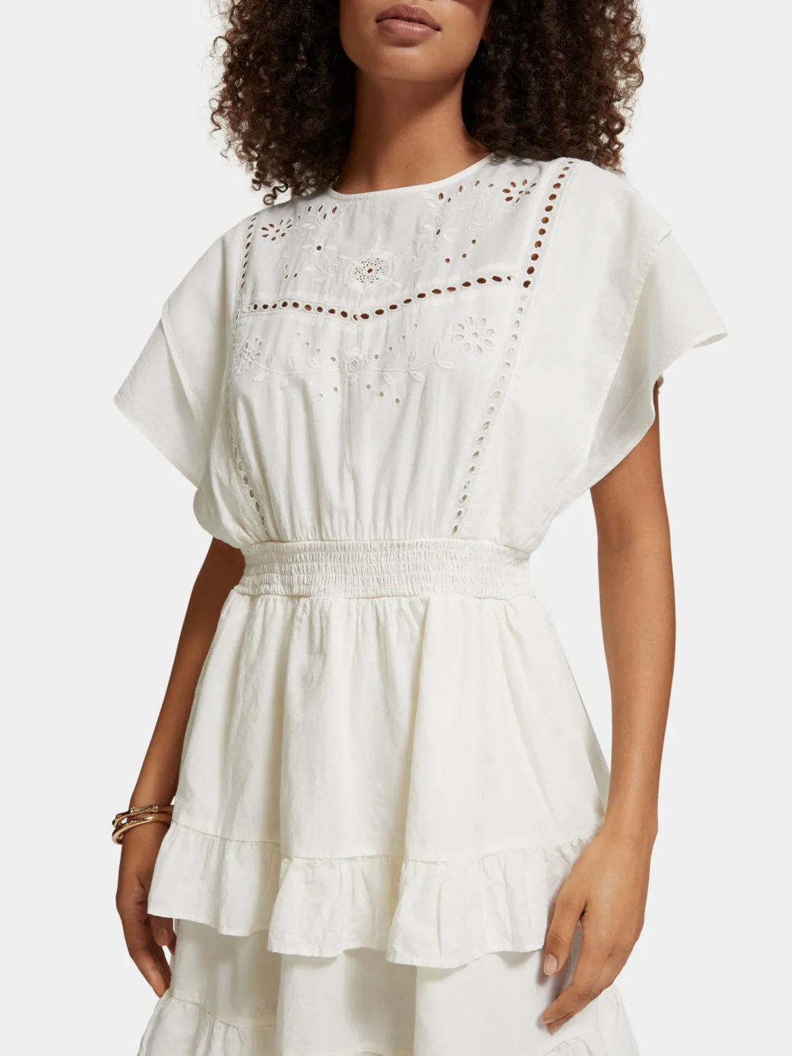 Broiderie anglaise midi dress