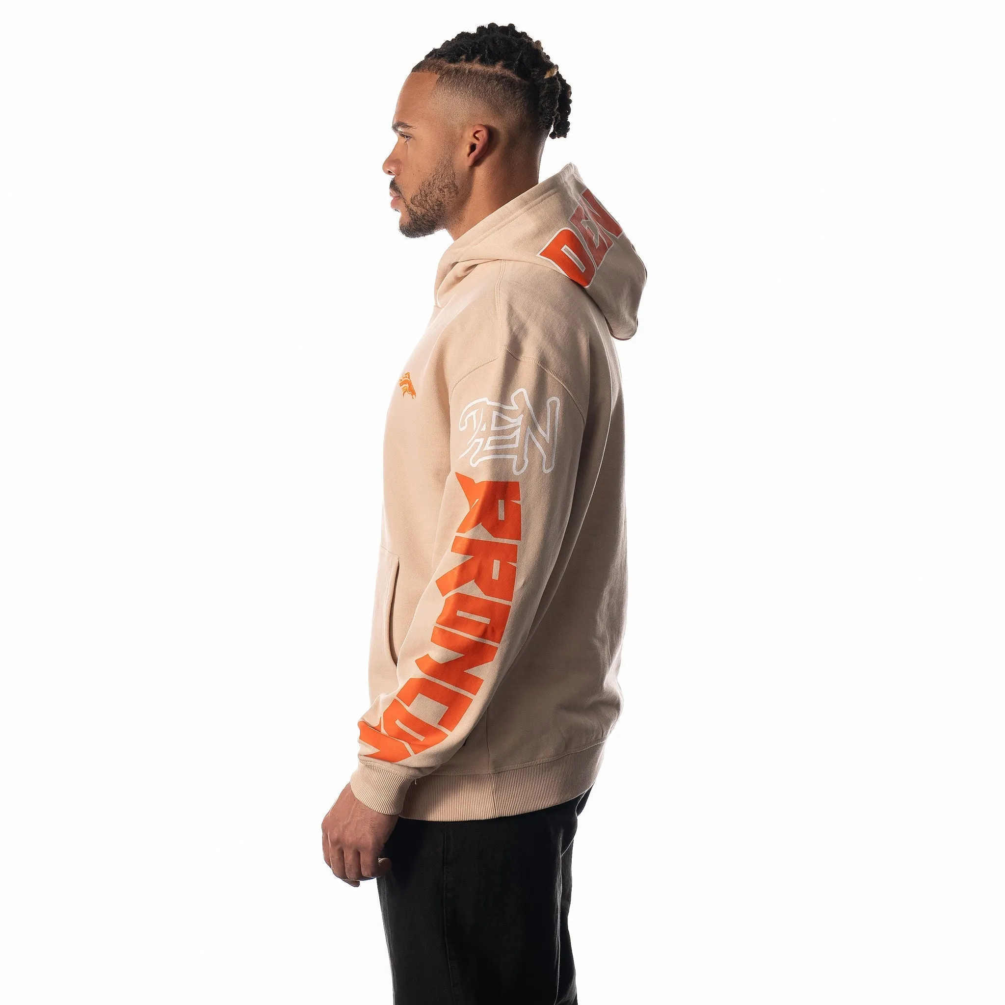 Broncos Unisex Heavy Block Graphic Hoodie - Cream