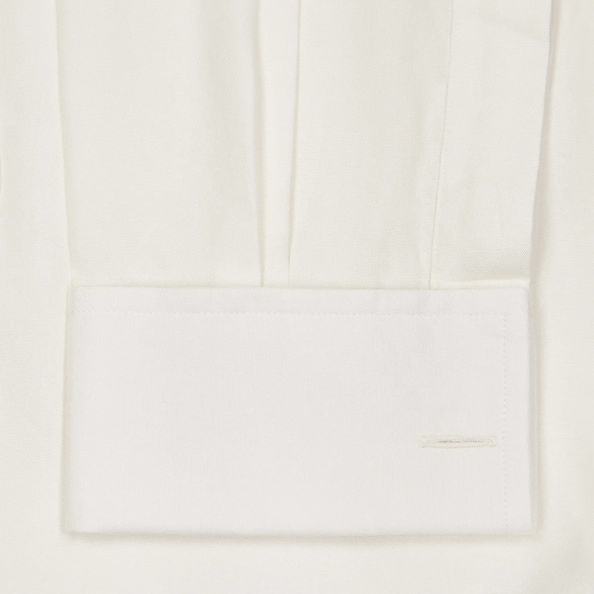 Budd x Kirby Allison Hand Pleated Spun Silk Cream Dinner Shirt