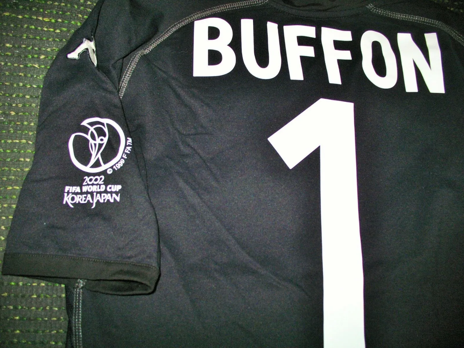 Buffon Italy Kappa 2002 World Cup Black Jersey Shirt XL