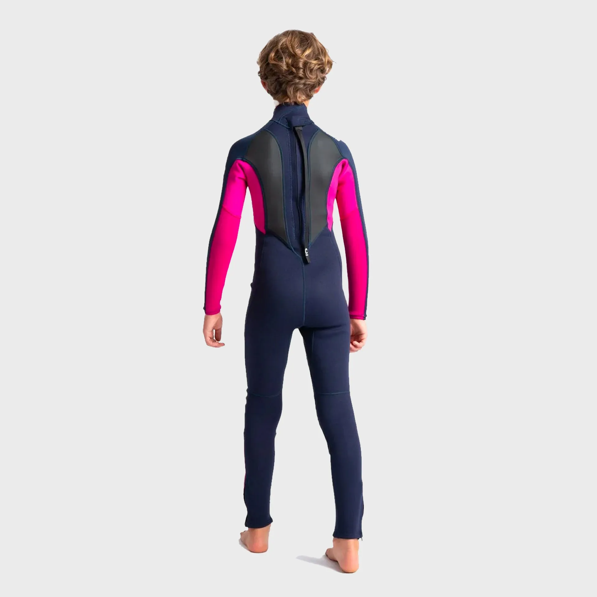 C-Skins Element 3/2 Junior Kids Wetsuit - Slate/Magenta/Multi