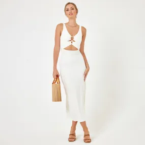 Camille Midi Dress - Cream