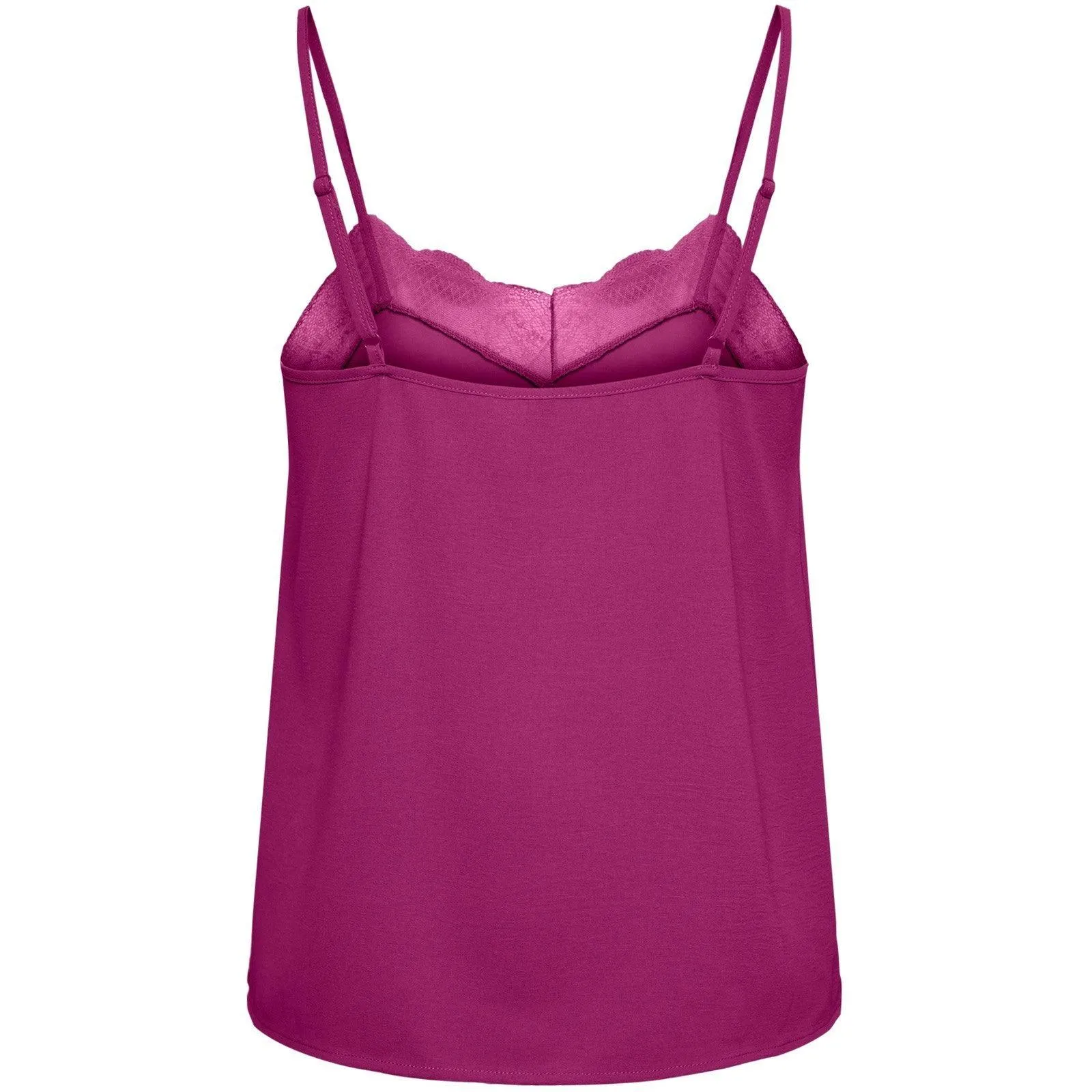 Canotte e top Donna Pieces - Pctiffany Strap Lace Top Noos Bc - Fucsia