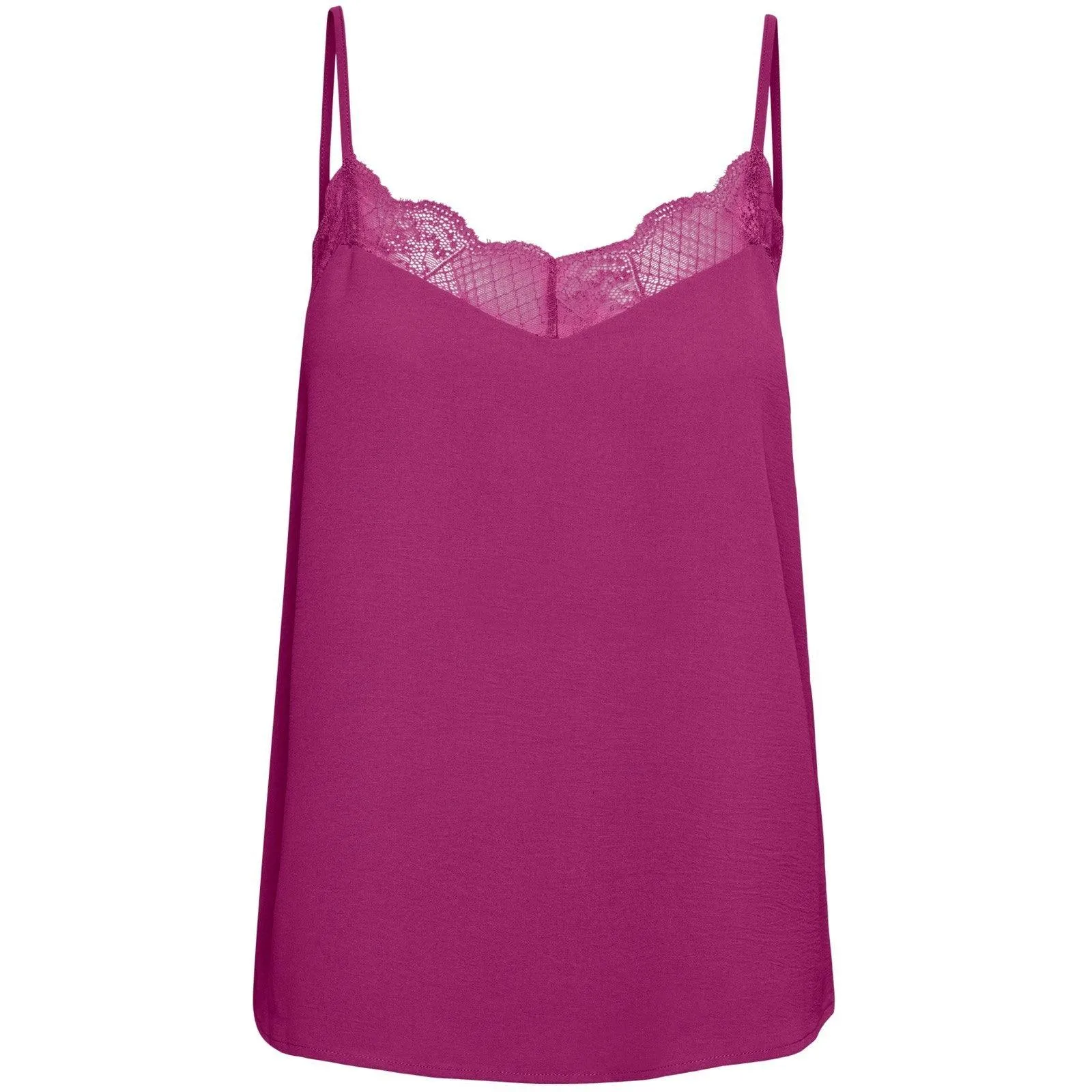 Canotte e top Donna Pieces - Pctiffany Strap Lace Top Noos Bc - Fucsia