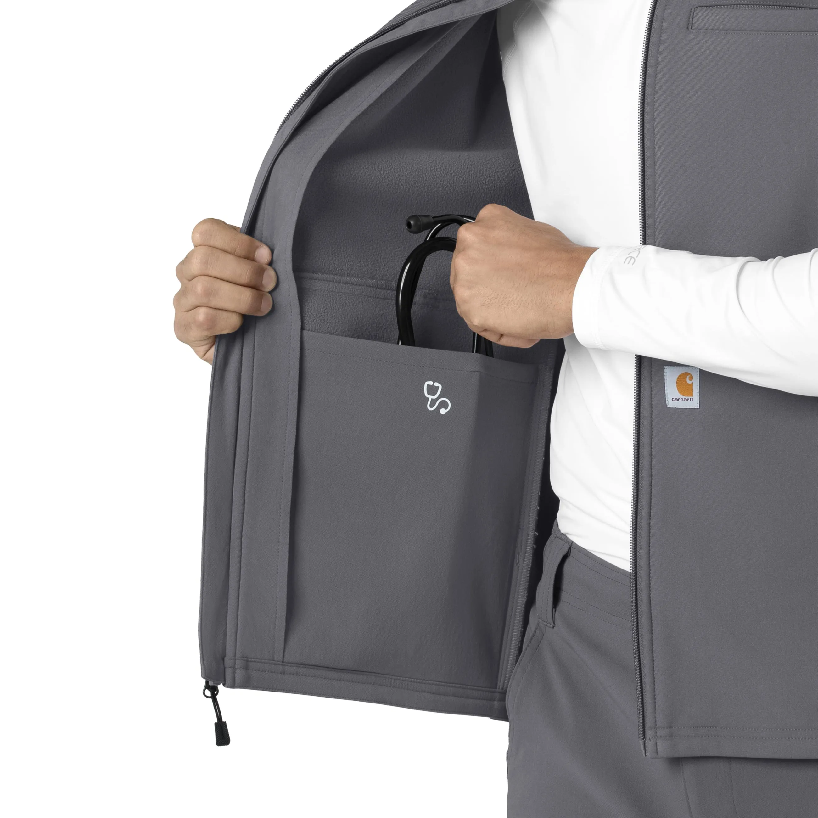 Carhartt Rugged Flex Men's Bonded Fleece Vest - Pewter