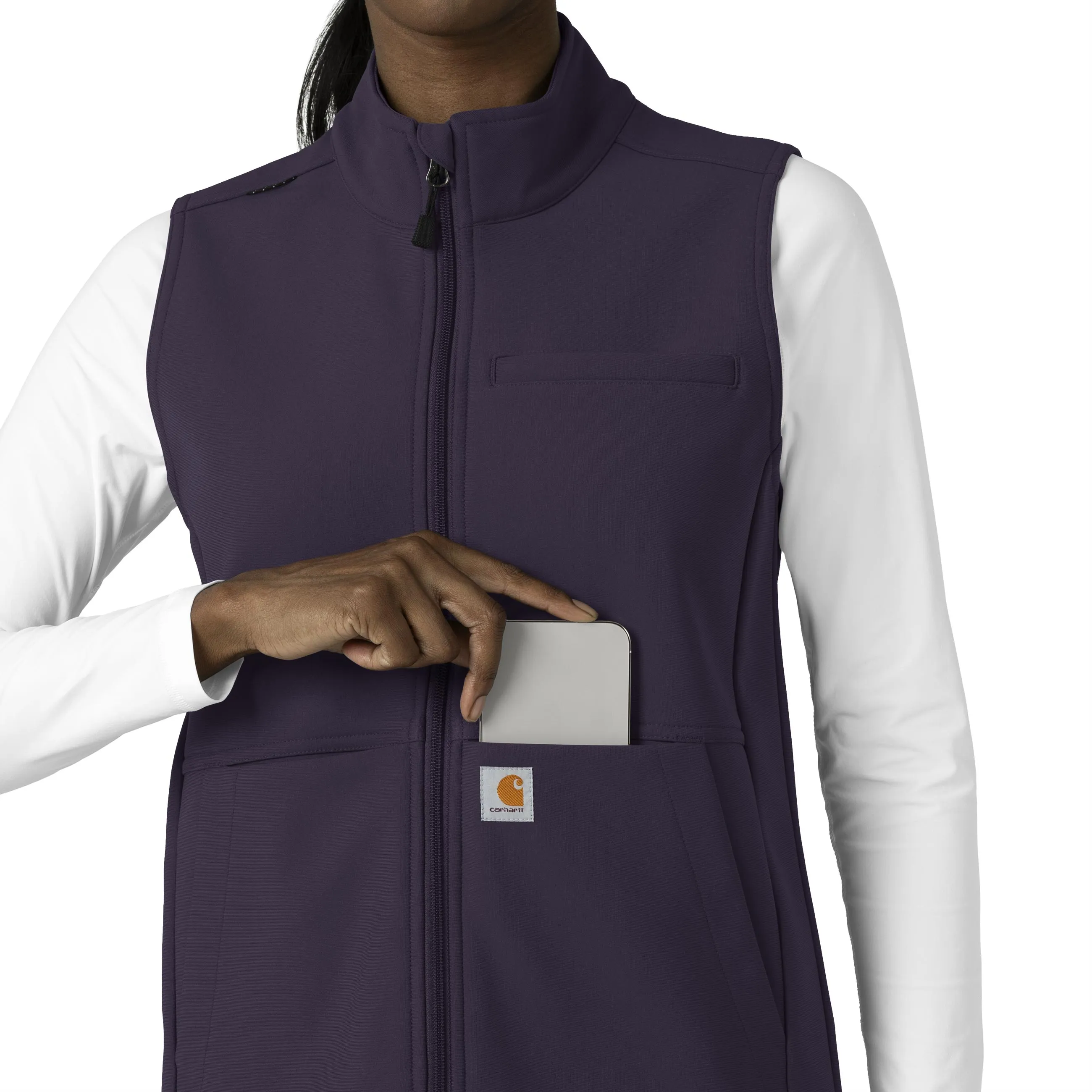 Carhartt Rugged Flex Women's Bonded Fleece Vest - Black Plum