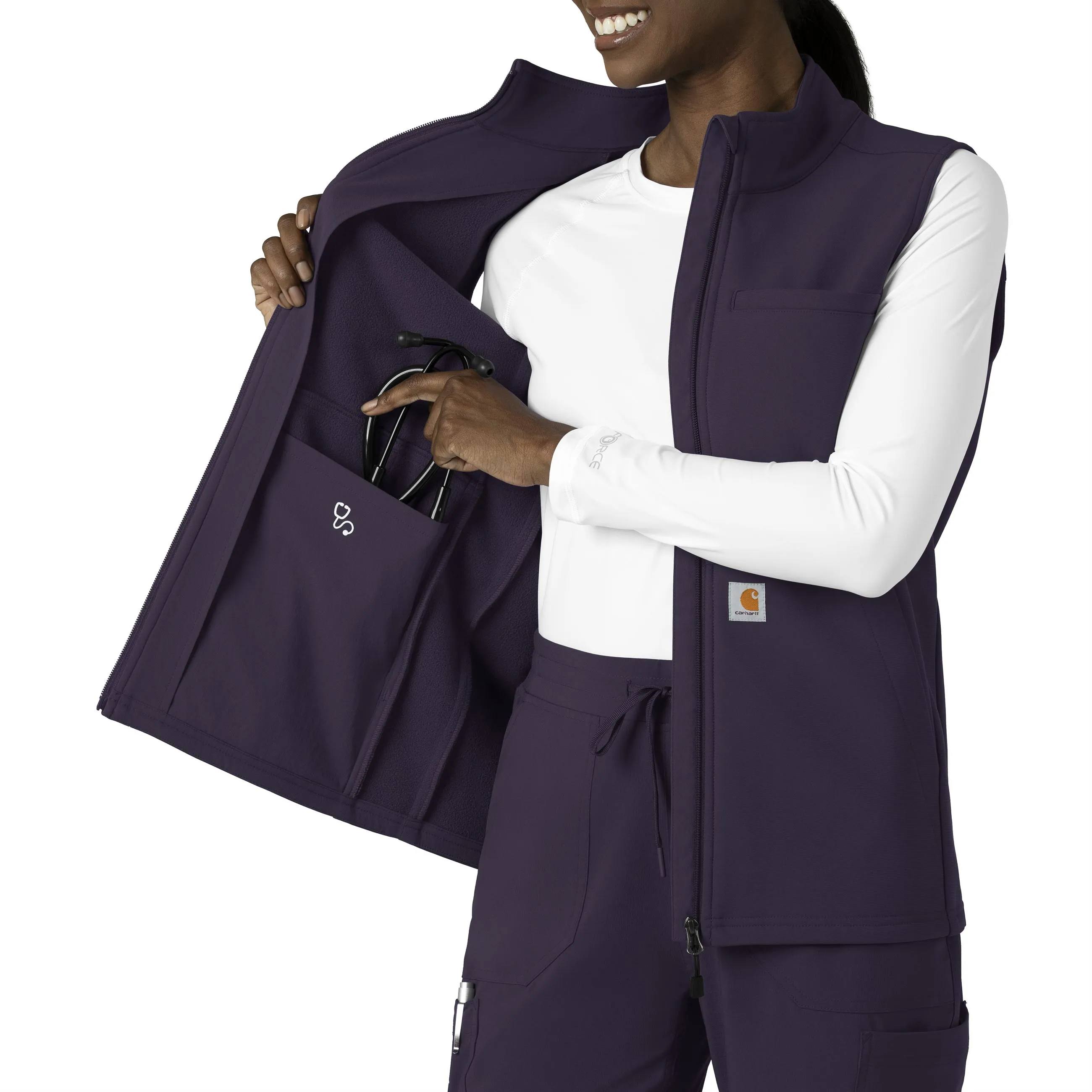 Carhartt Rugged Flex Women's Bonded Fleece Vest - Black Plum