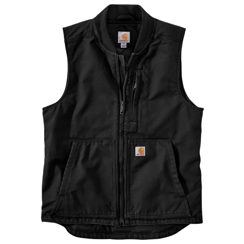 CARHARTT WASHED DUCK INSULATED RIB COLLAR VEST 104395