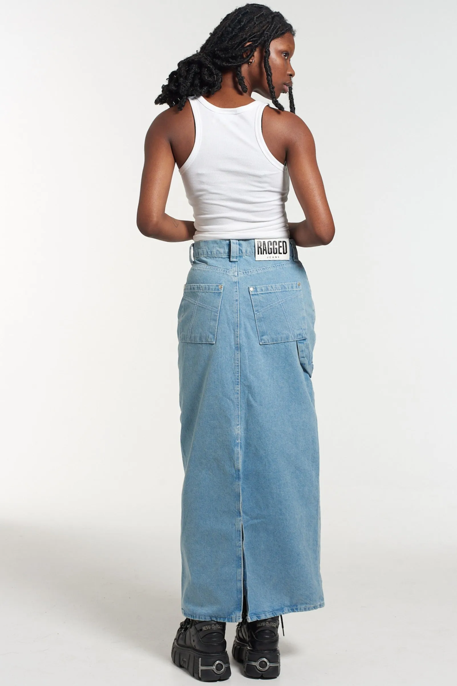 Carpenter Maxi Skirt - Blue