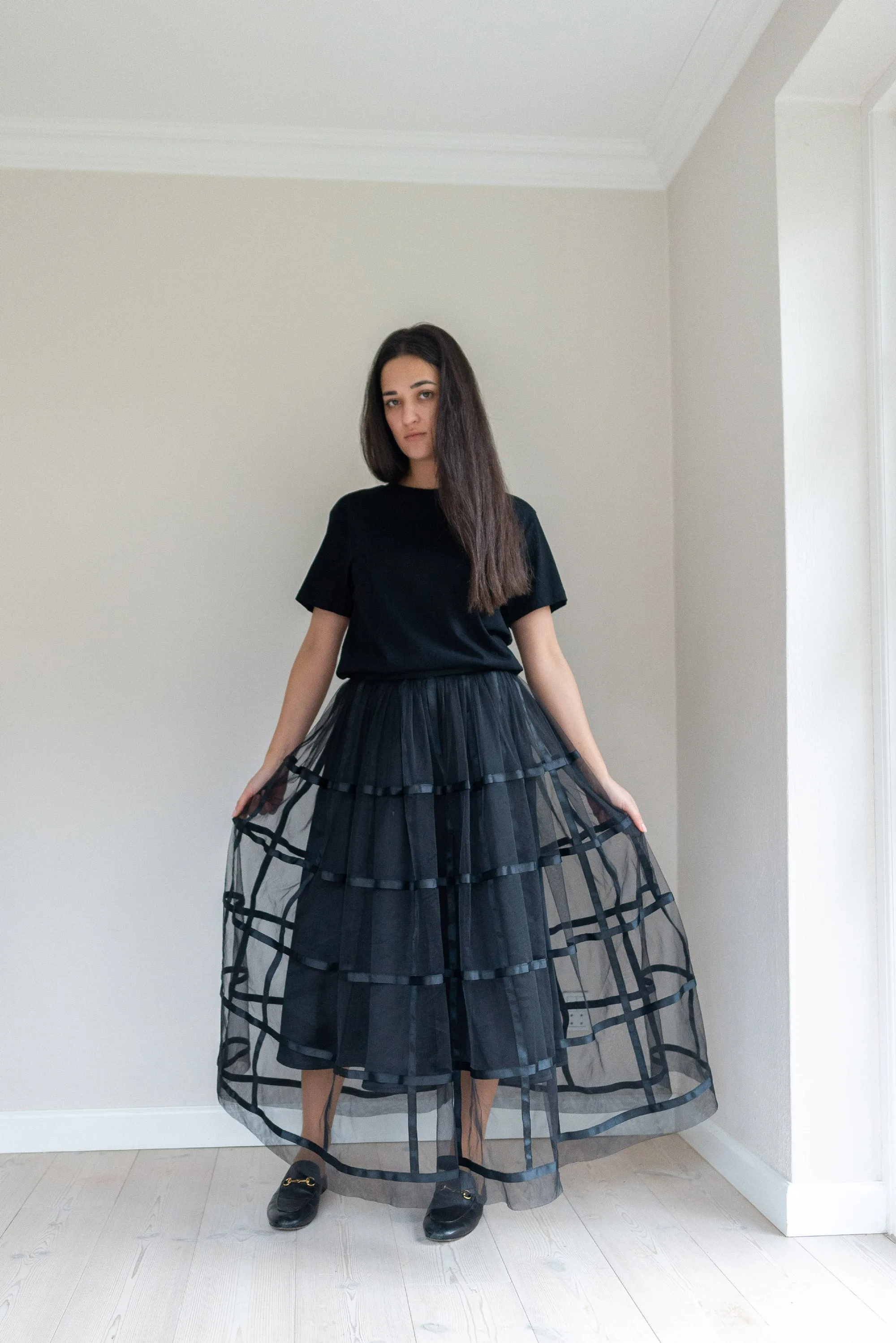 Carrie tuille midi skirt