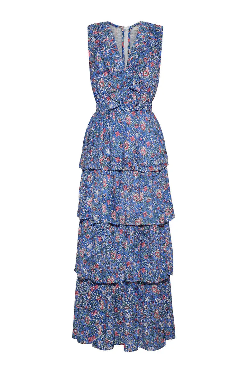 Charlotte Maxi Dress - Indigo Floral