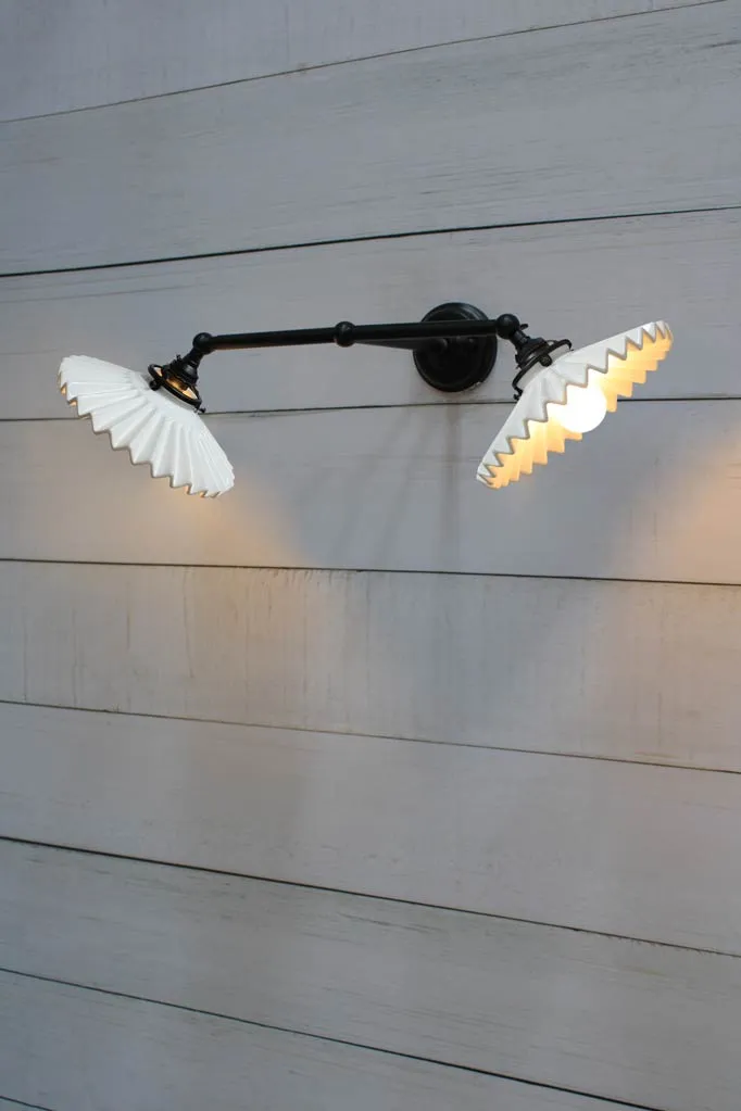 Charmont Ceramic Double Swivel Arm Wall Light