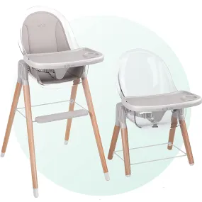 Children of Design Deluxe High Chair with Cushion - Grey