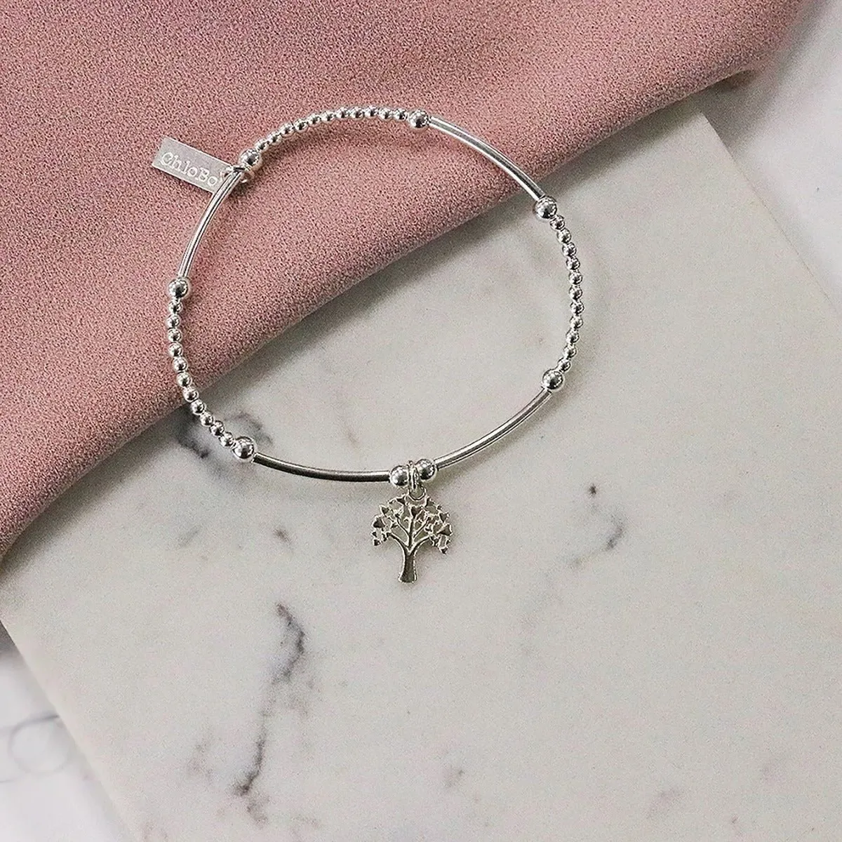 ChloBo Cute Mini Heart Tree Of Life Bracelet