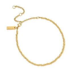 ChloBo Mini Cute Yellow Gold Plated Anklet