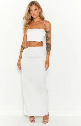 Confetti White Midi Skirt