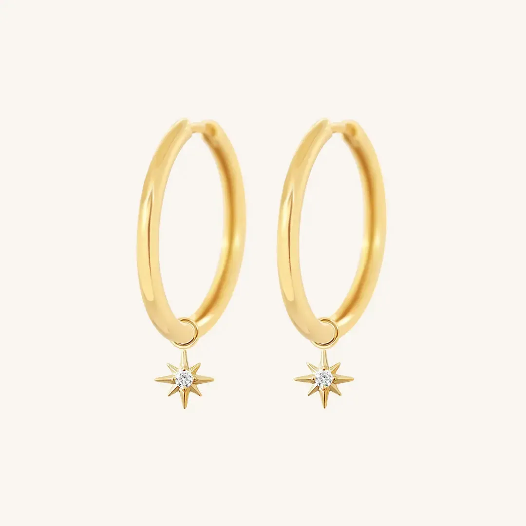 Contentment Star Plain Hoops