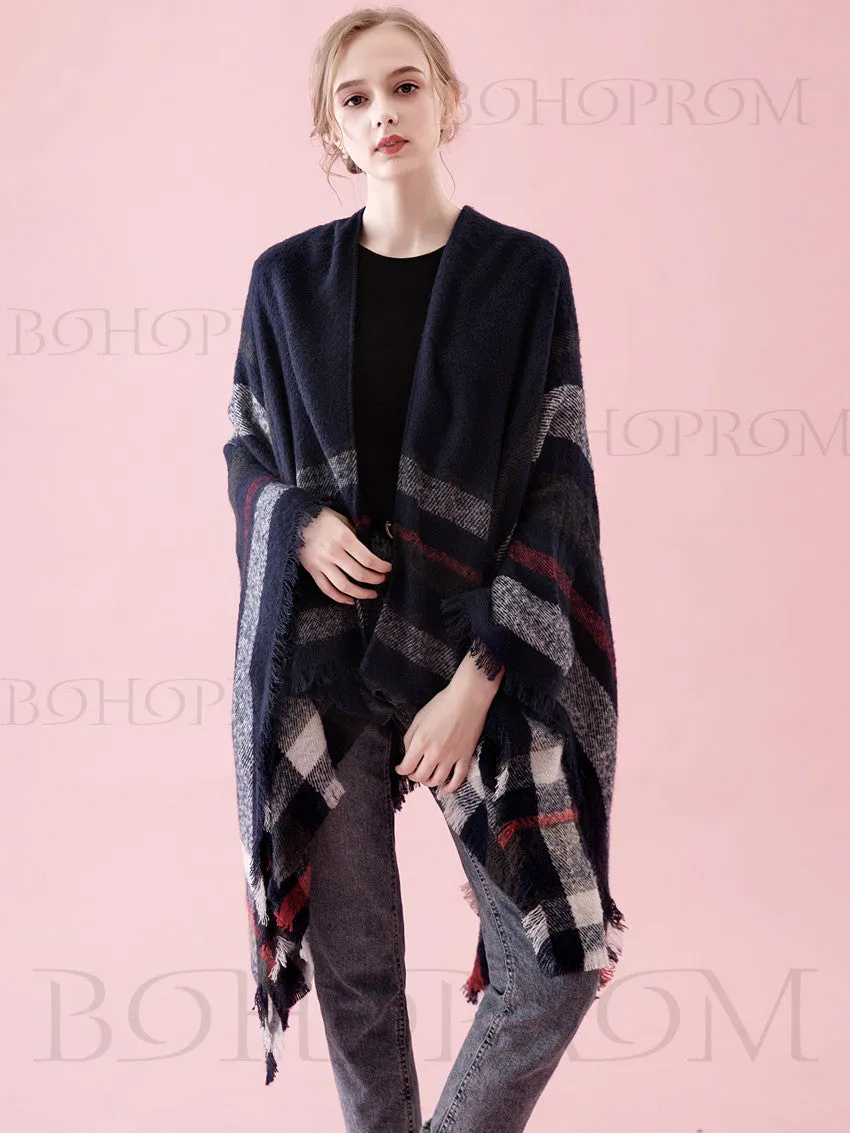 Cool Grid Scarf Large Soft Cashmere Wrap For Women And Girl SW009