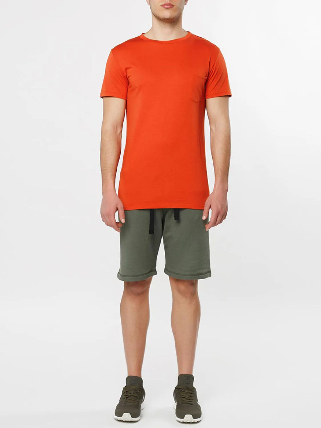 Crew Neck Modal-Blend Pocket T-shirt Basketball