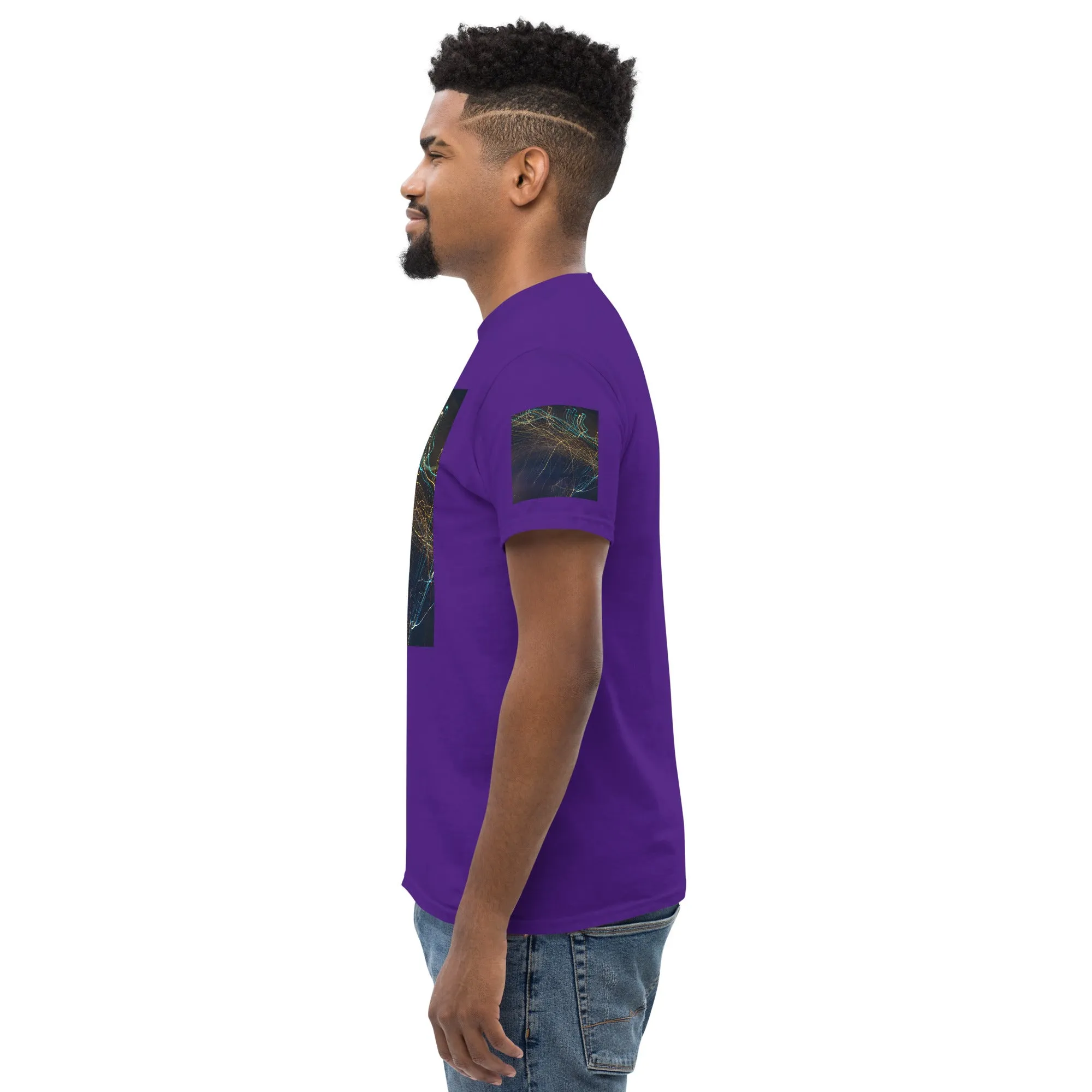 Dark Abstract Lights Tee - Men's Classic Shirt with Unique Craftsmanship