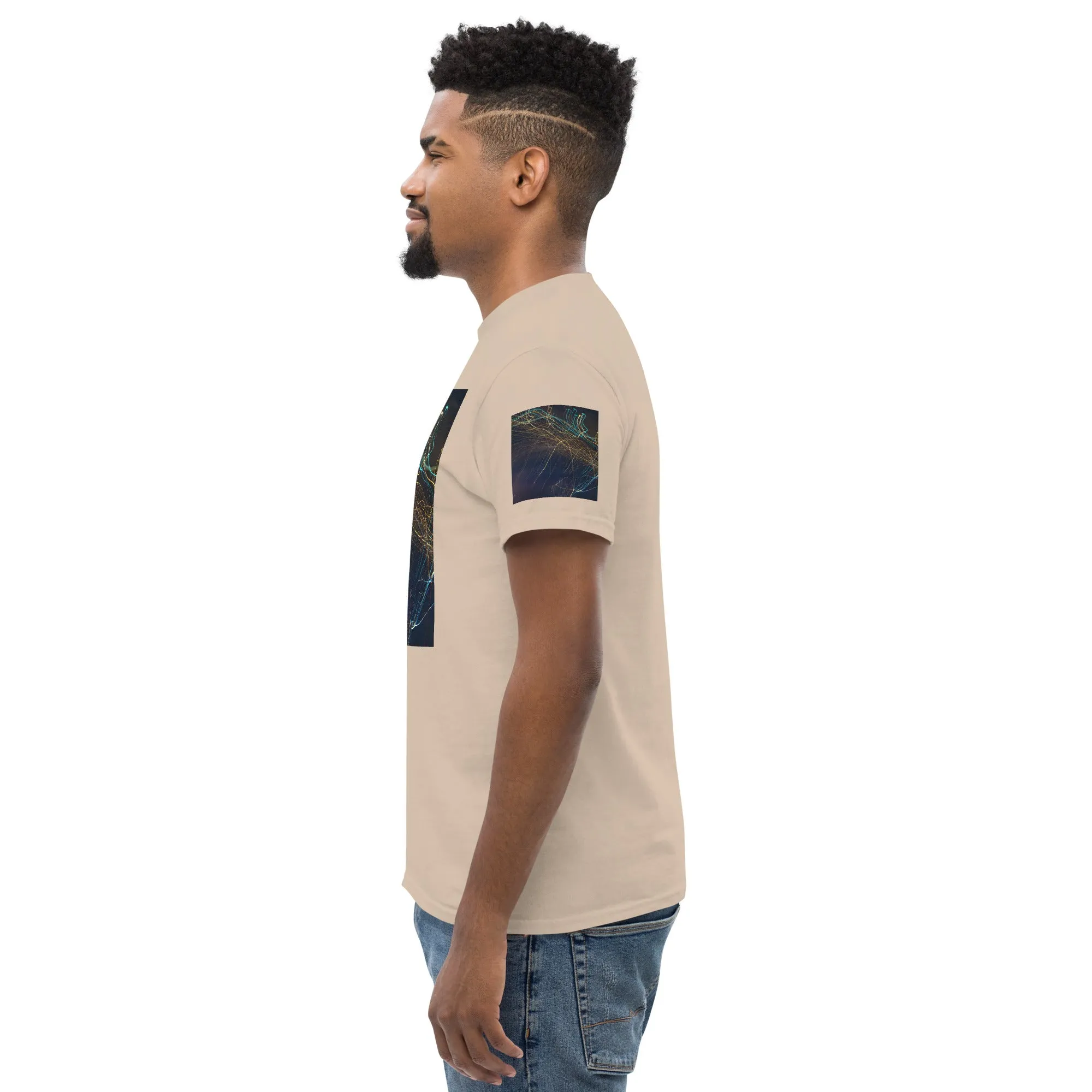 Dark Abstract Lights Tee - Men's Classic Shirt with Unique Craftsmanship