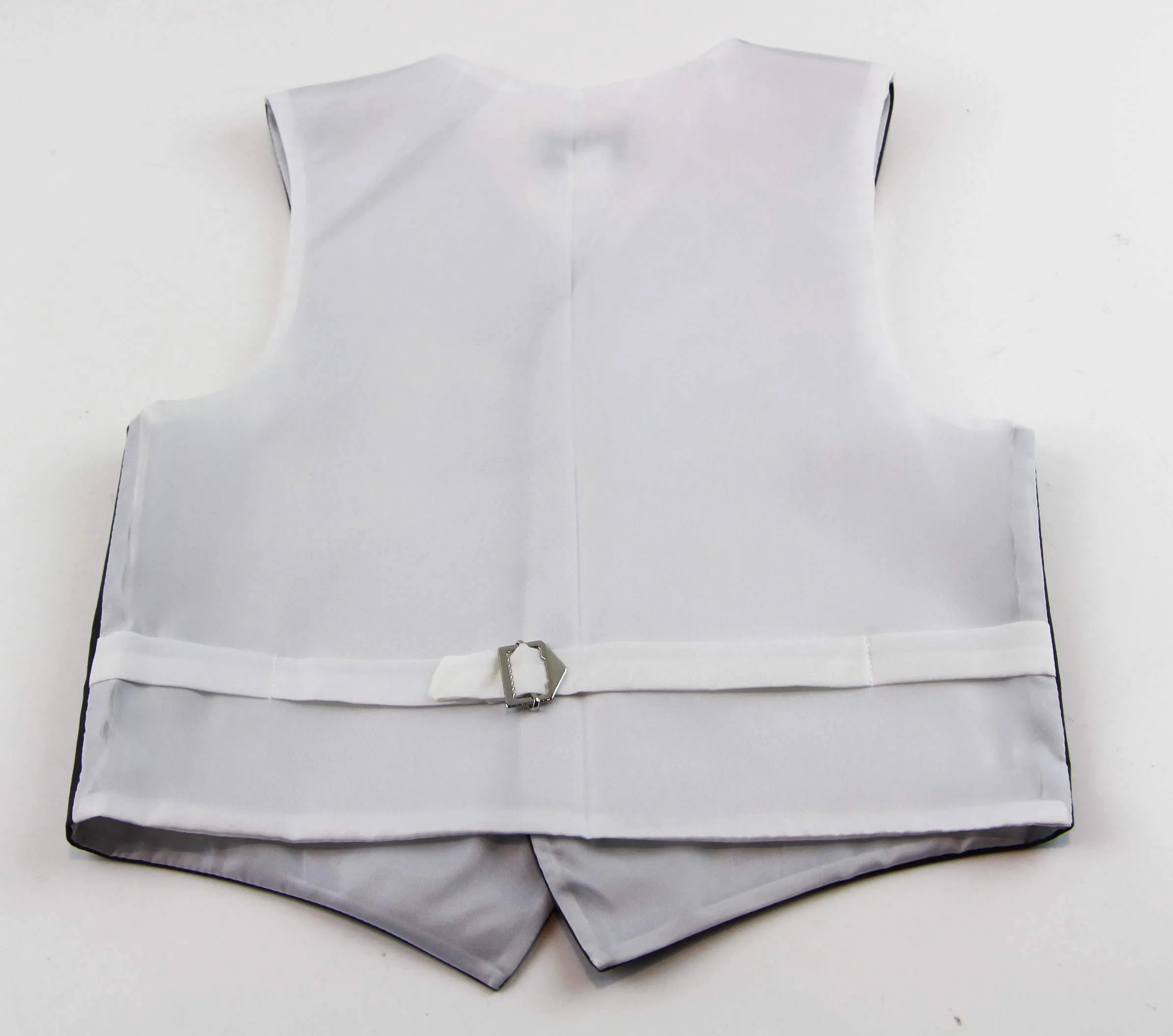 Dark Grey Boys Junior Cotton Vest Adjustable Waistcoast & Matching Bow Tie Set