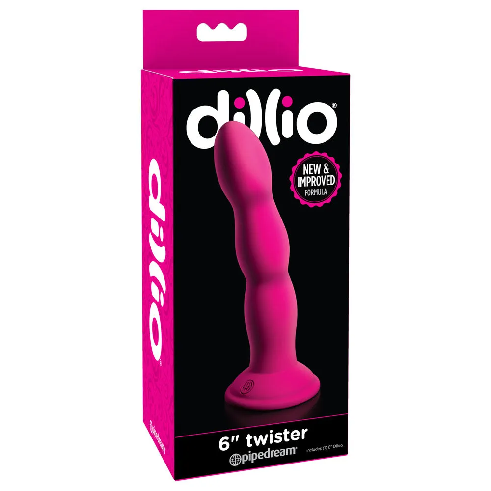 Dillio 6" Twister Dildo With Suction Cup