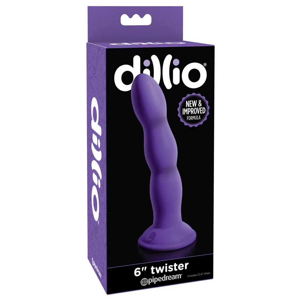 Dillio 6" Twister Dildo With Suction Cup