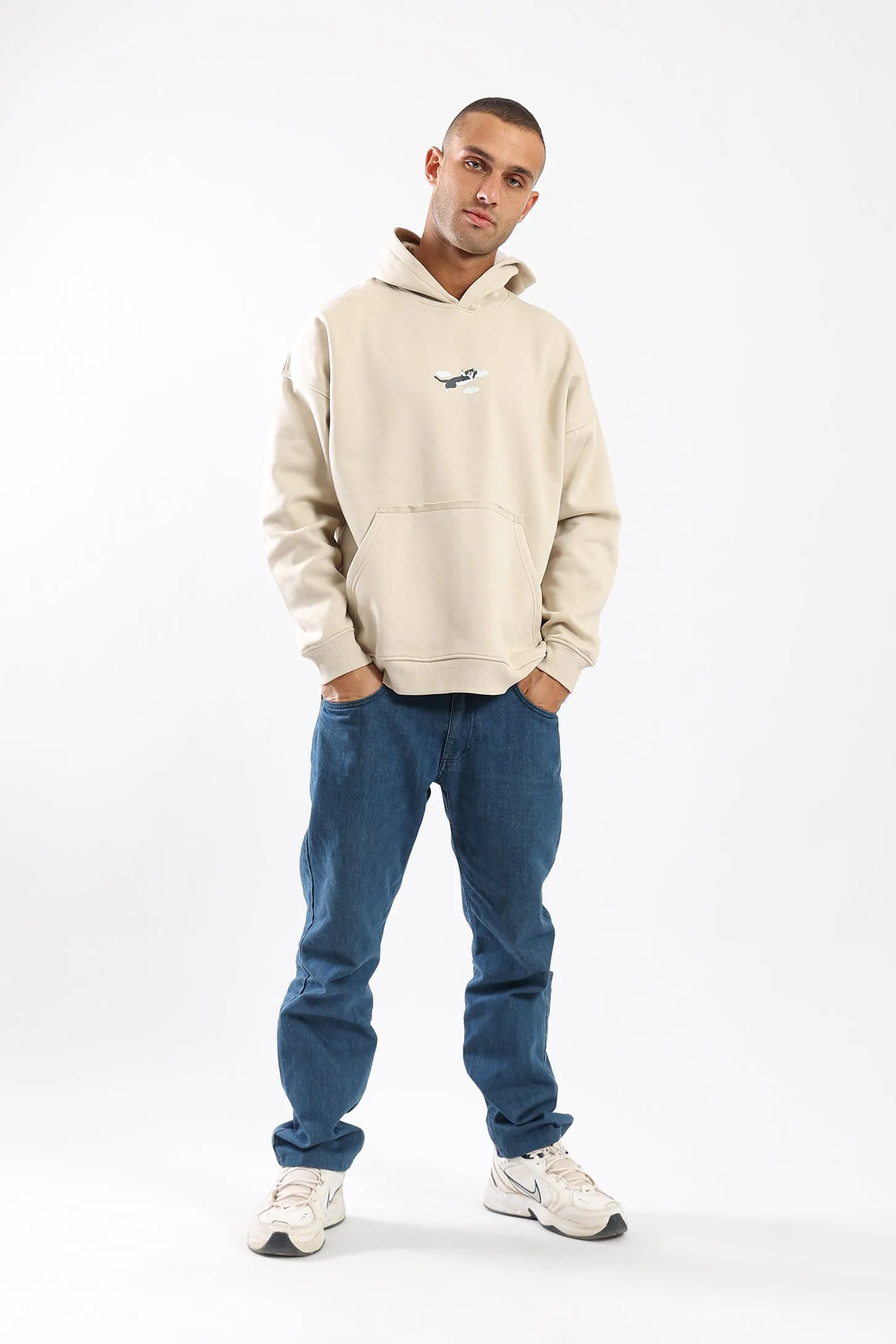 DO NOTHING CLUB HOODIE - BEIGE