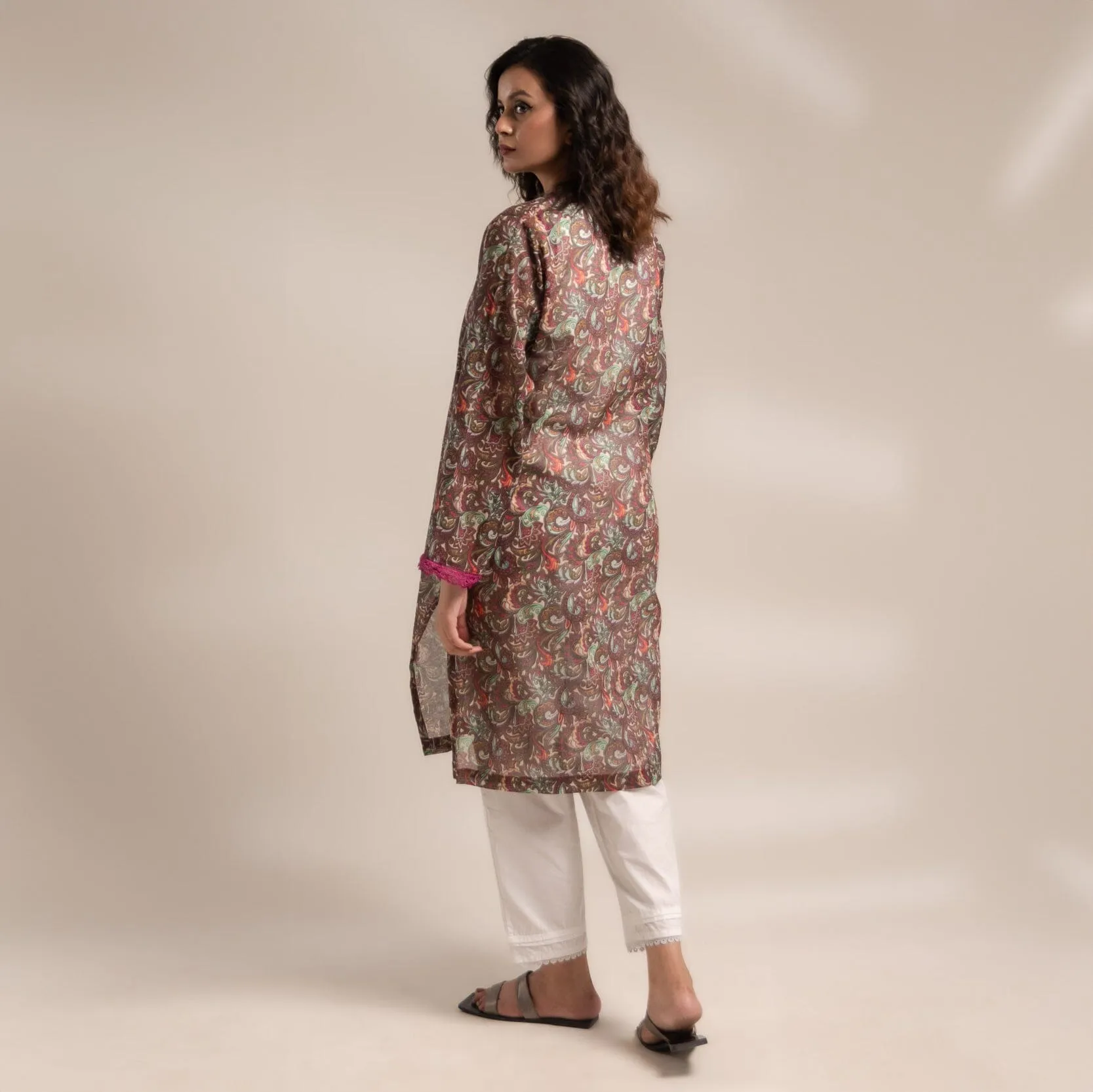 East West By Polo Republica Women’s Pearl Placket Style Lawn Kurti