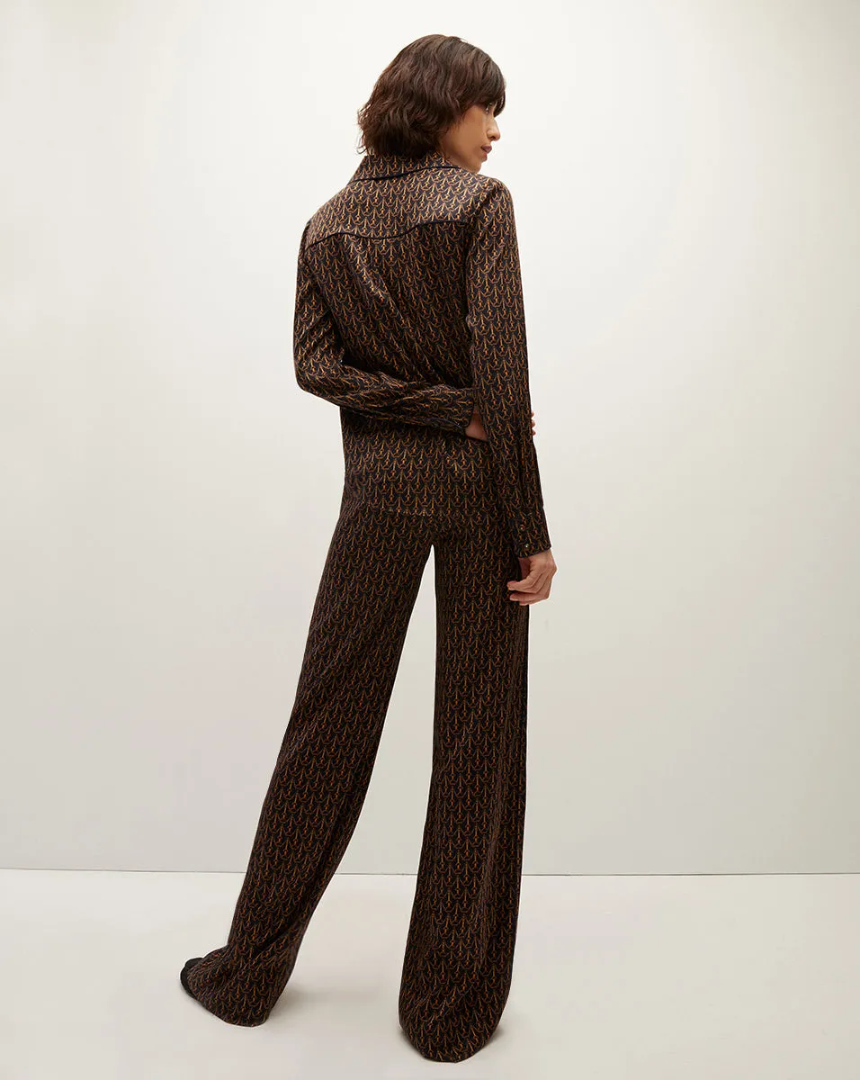 Edia Stirrup-Print Pant