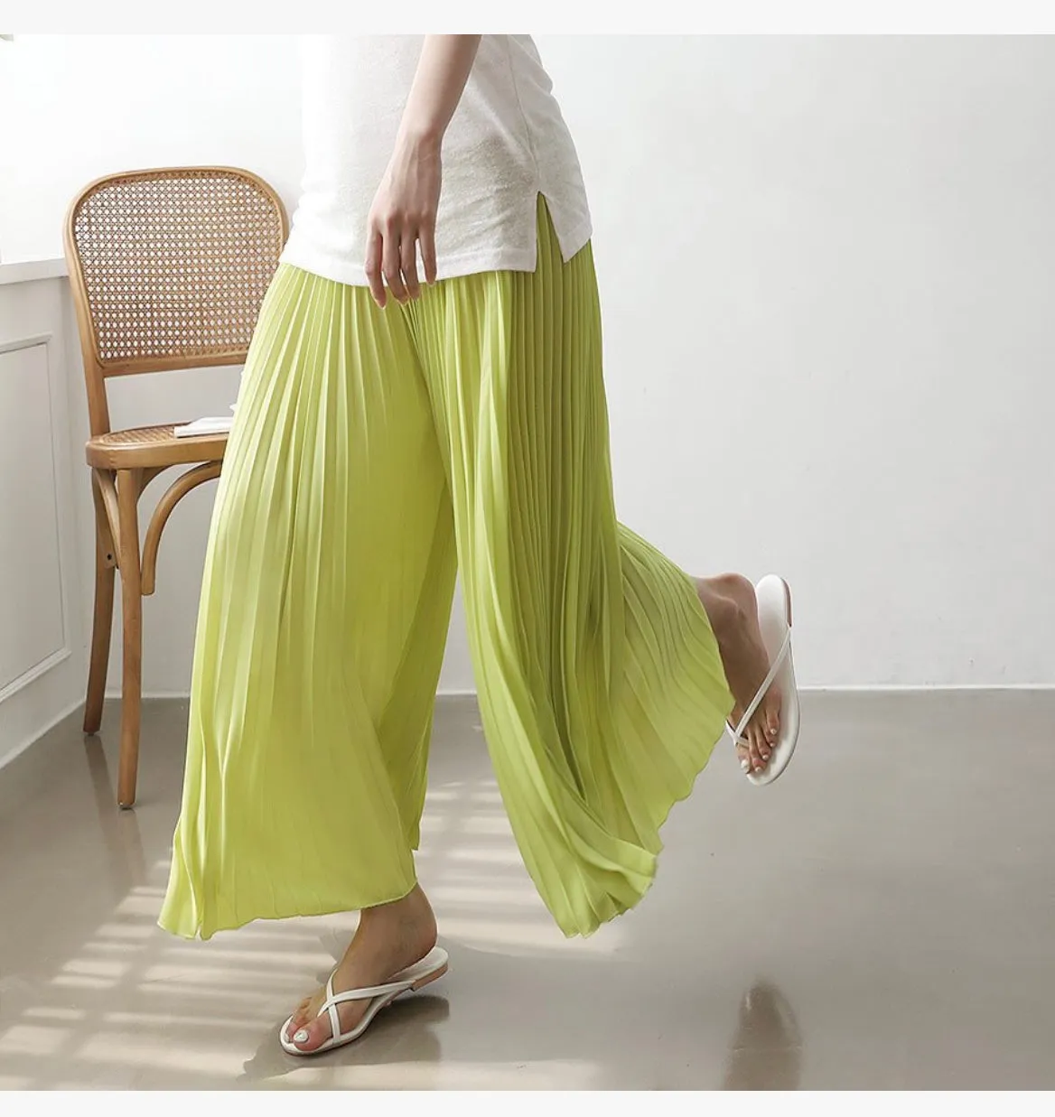 Elyse Pleat Wide Leg Pants_ 10 Colors