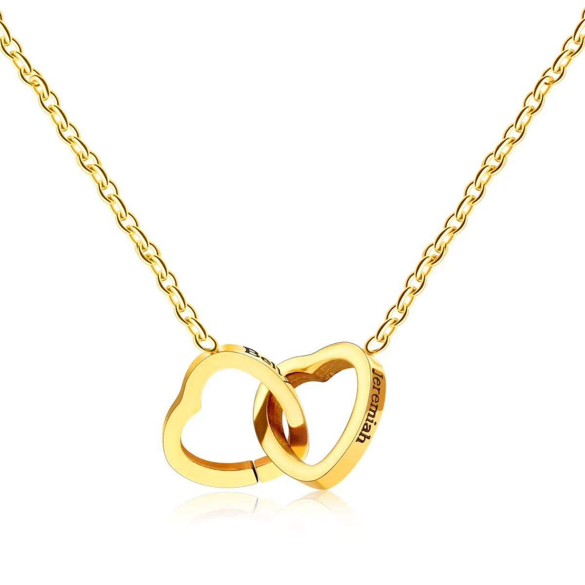 Engraved 18k Heart Necklace   Rose Box