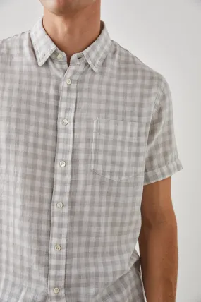 FAIRFAX SHIRT - GREY GINGHAM MELANGE