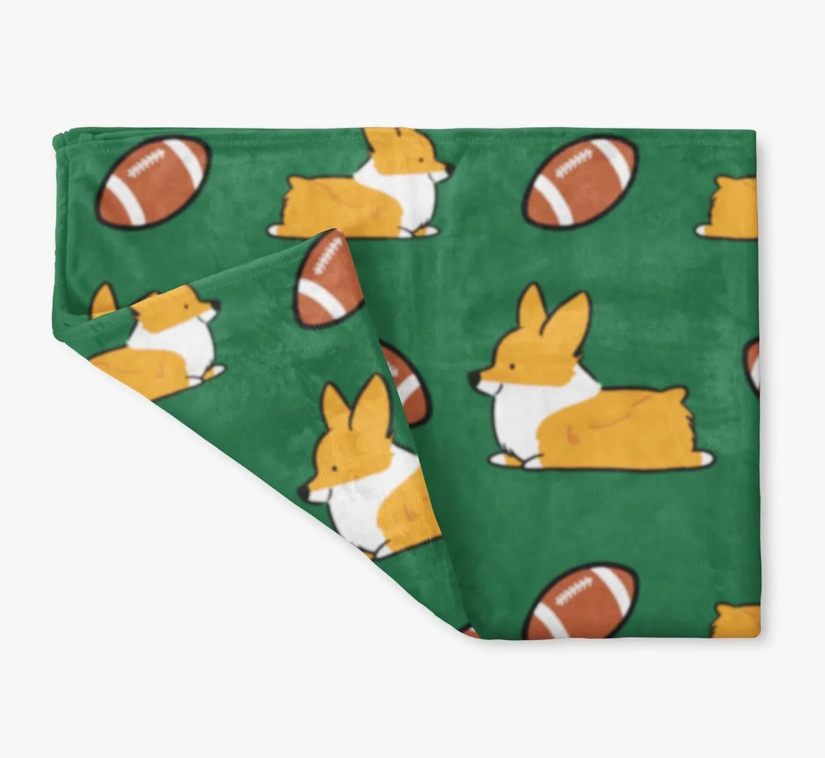 Football Corgis Fleece Blanket | 3 Sizes