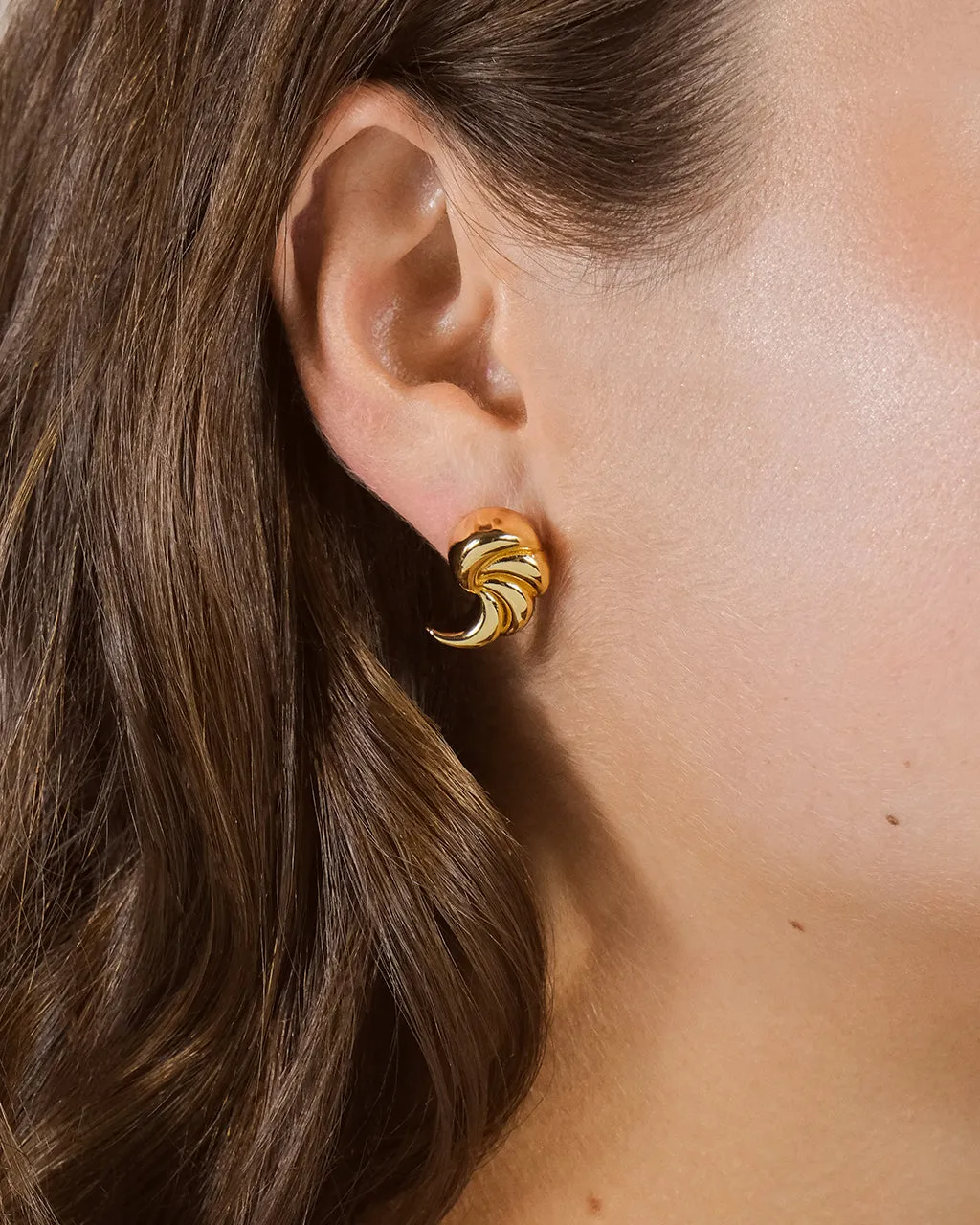 French Horn Stud Earrings