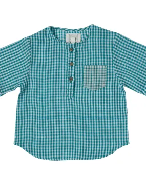 Georges Blue Vichy Checks Shirt