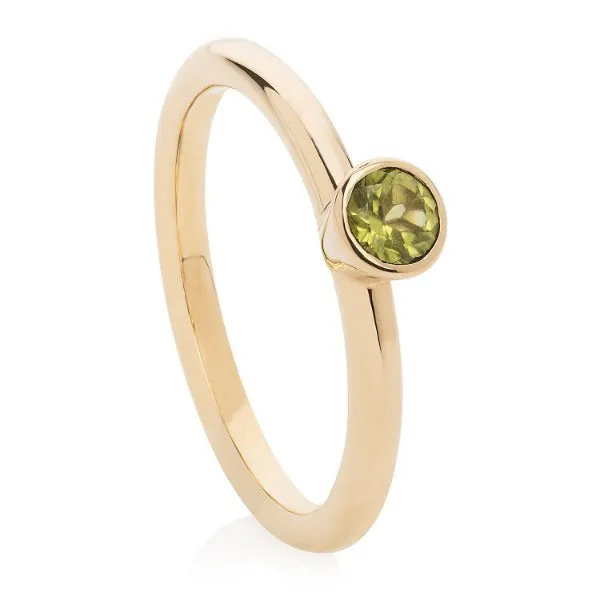 Gold Gem Set Stacking Rings by Joy Everley