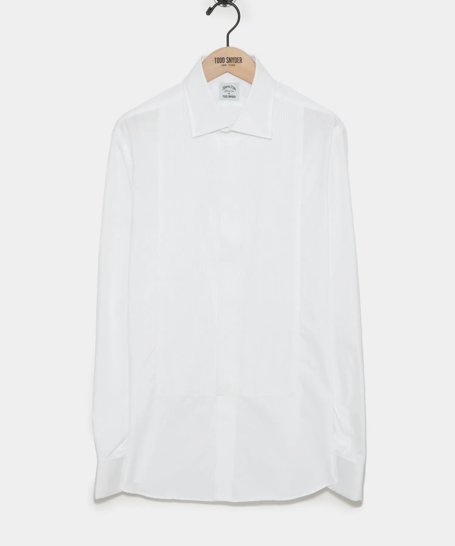 Hamilton   Todd Snyder Pleated Tuxedo Shirt in White