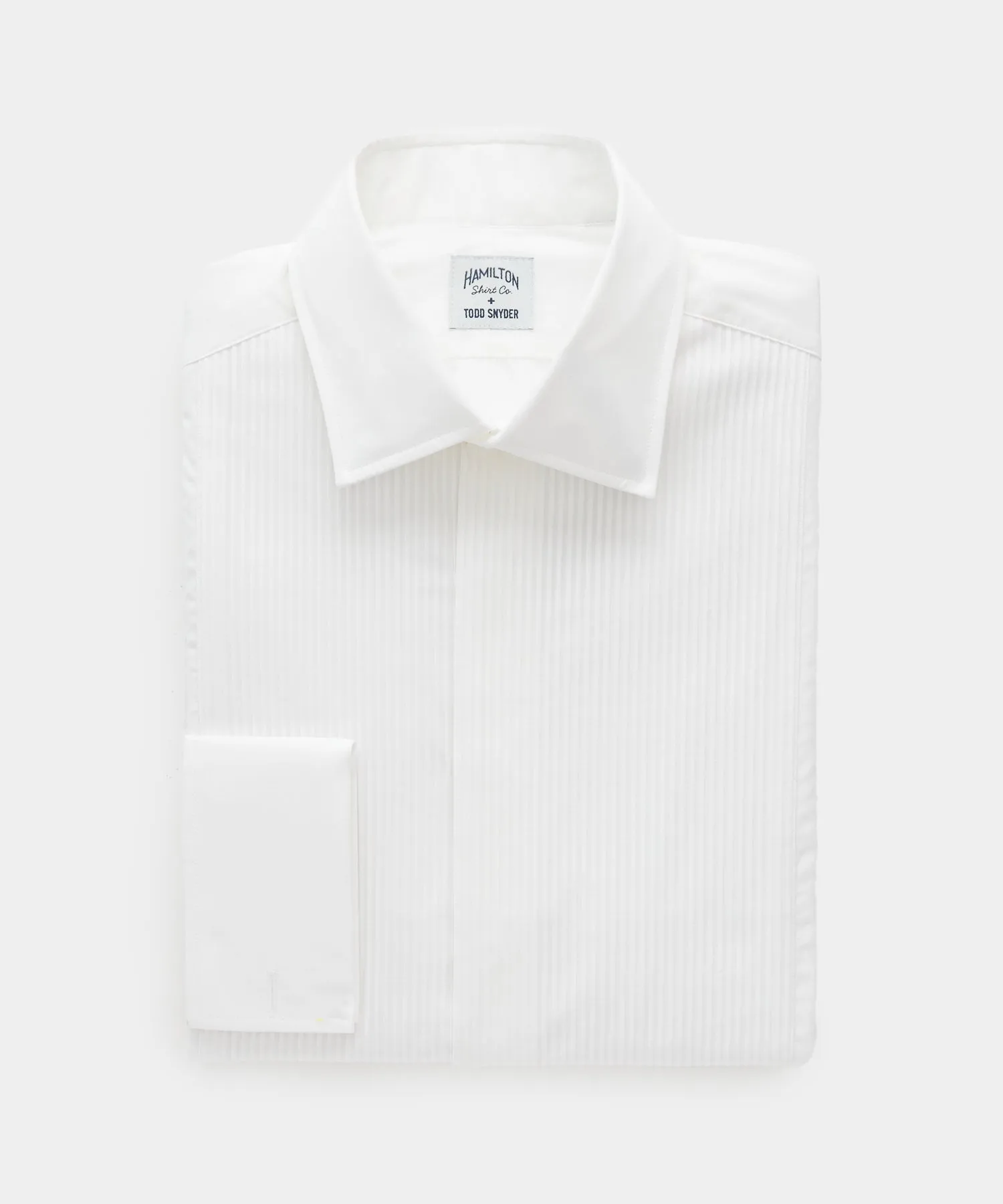 Hamilton   Todd Snyder Pleated Tuxedo Shirt in White