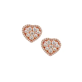 HEART-SHAPED DIAMOND EARRINGS