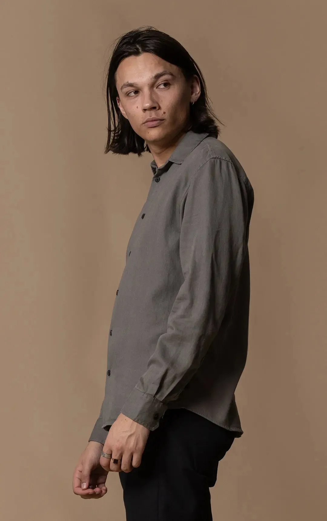 HEMP TENCEL LAUNDERED SHIRT