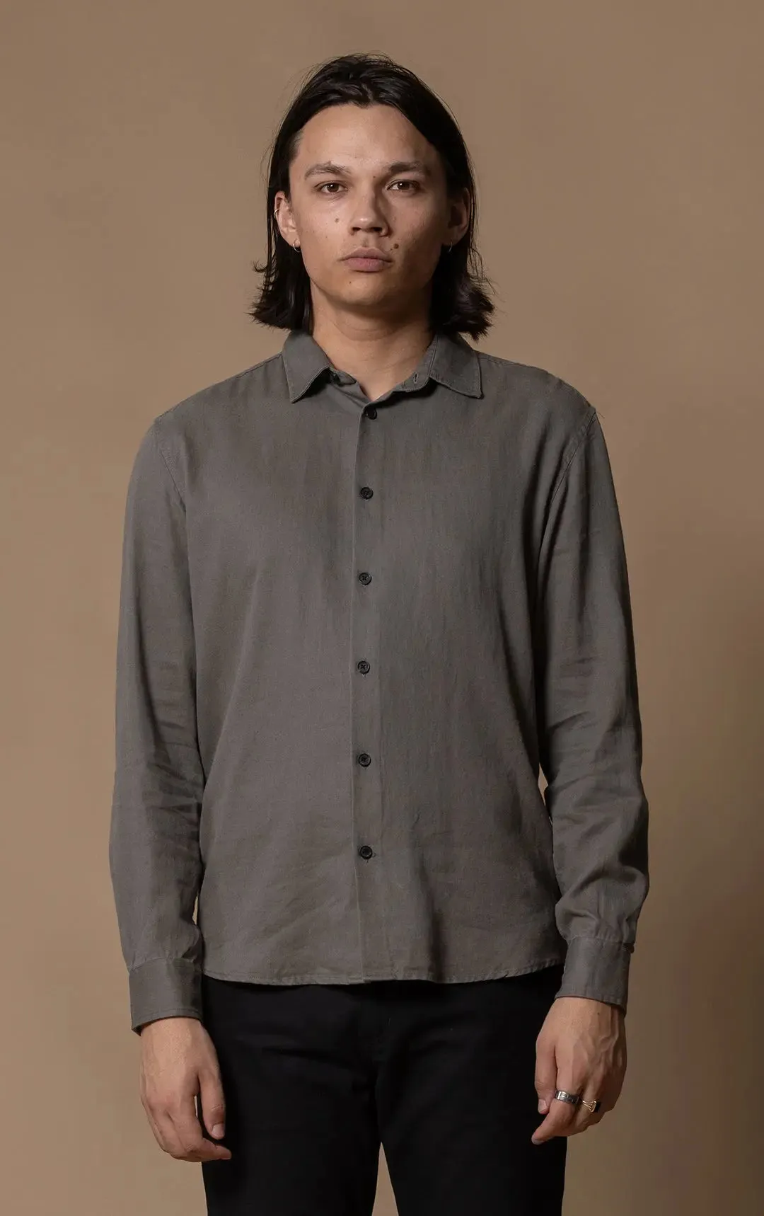 HEMP TENCEL LAUNDERED SHIRT