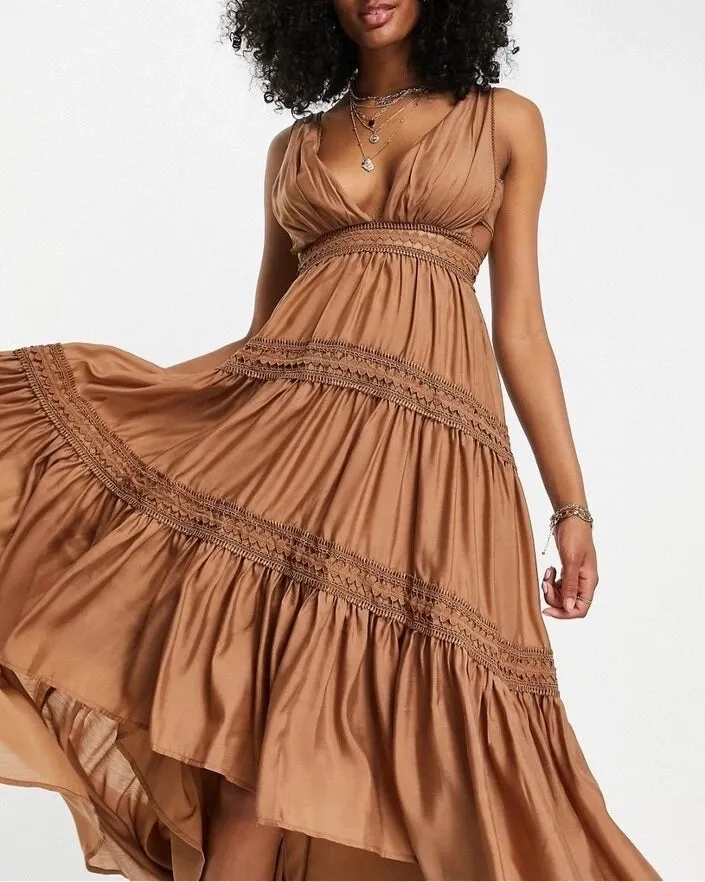 HIGH LOW TIERED DRESS