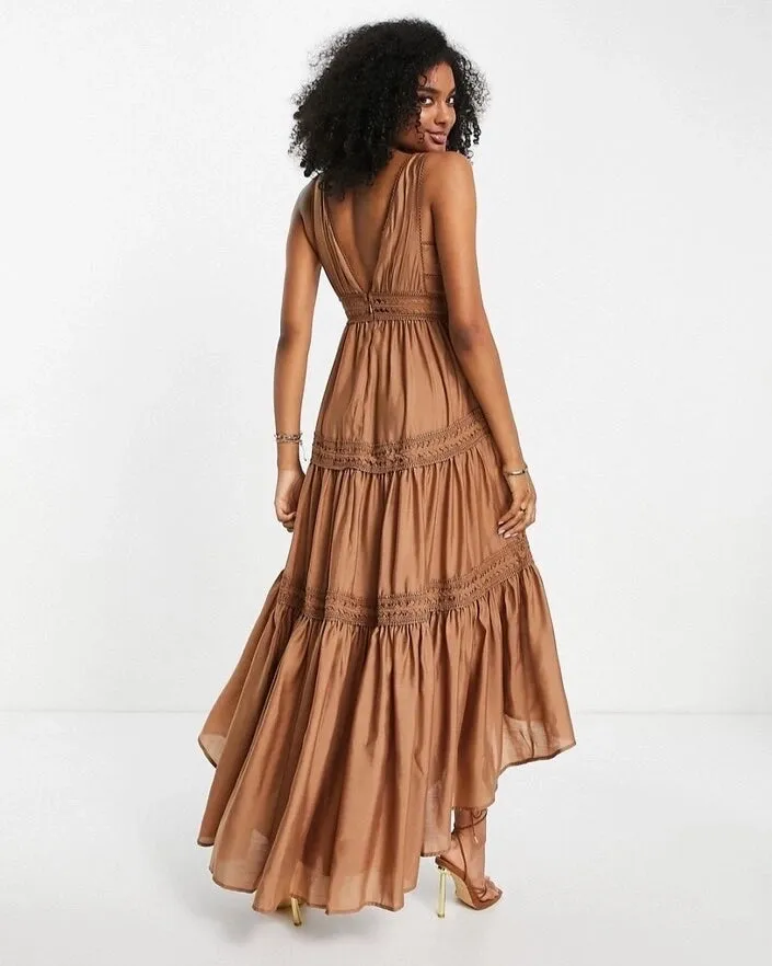 HIGH LOW TIERED DRESS