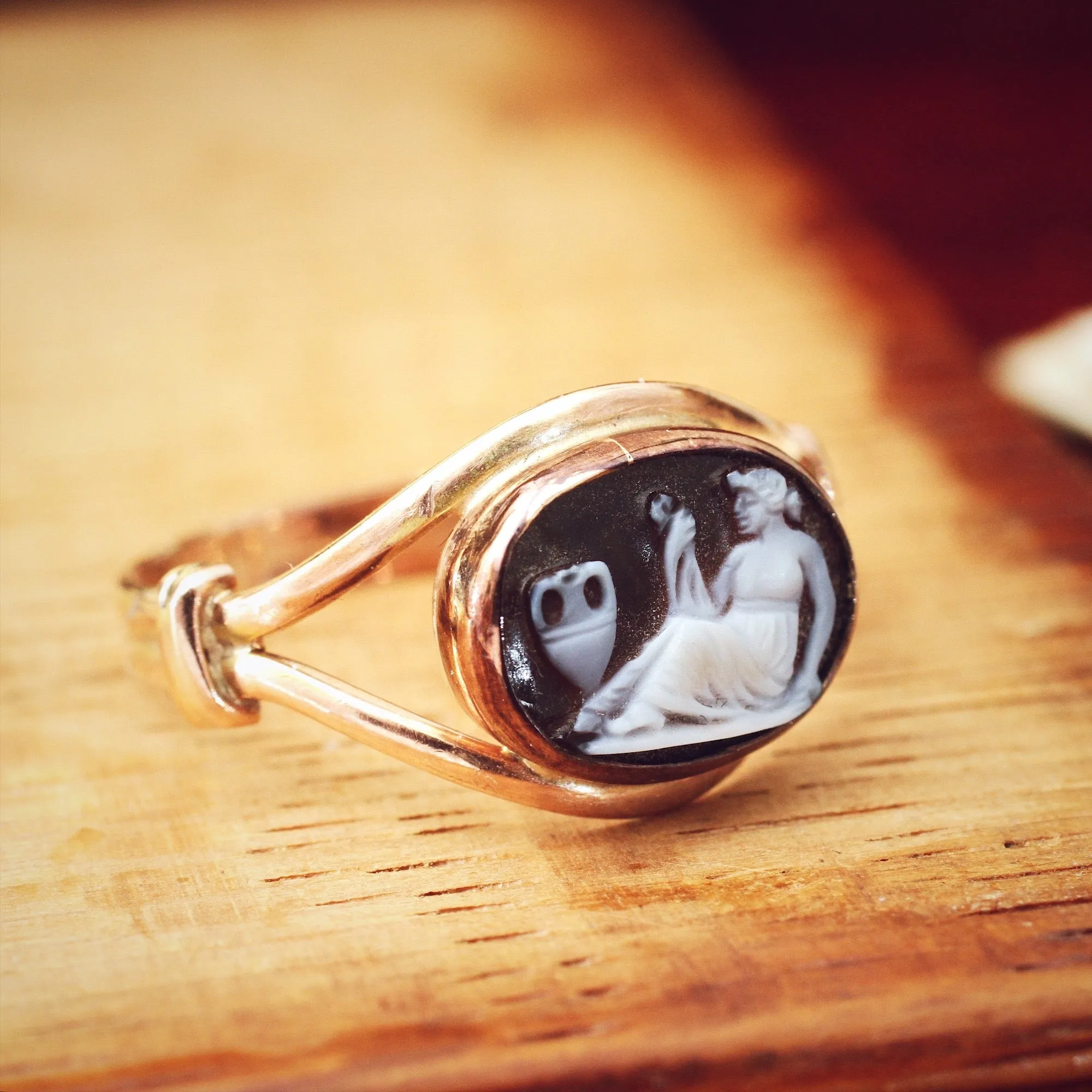 Historic Antique Georgian Hardstone Cameo Ring