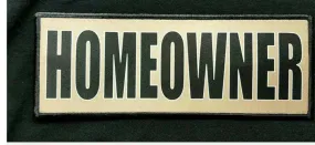 HOMEOWNER Patches (3” x 10”) Pair of Reflective Hook and Loop