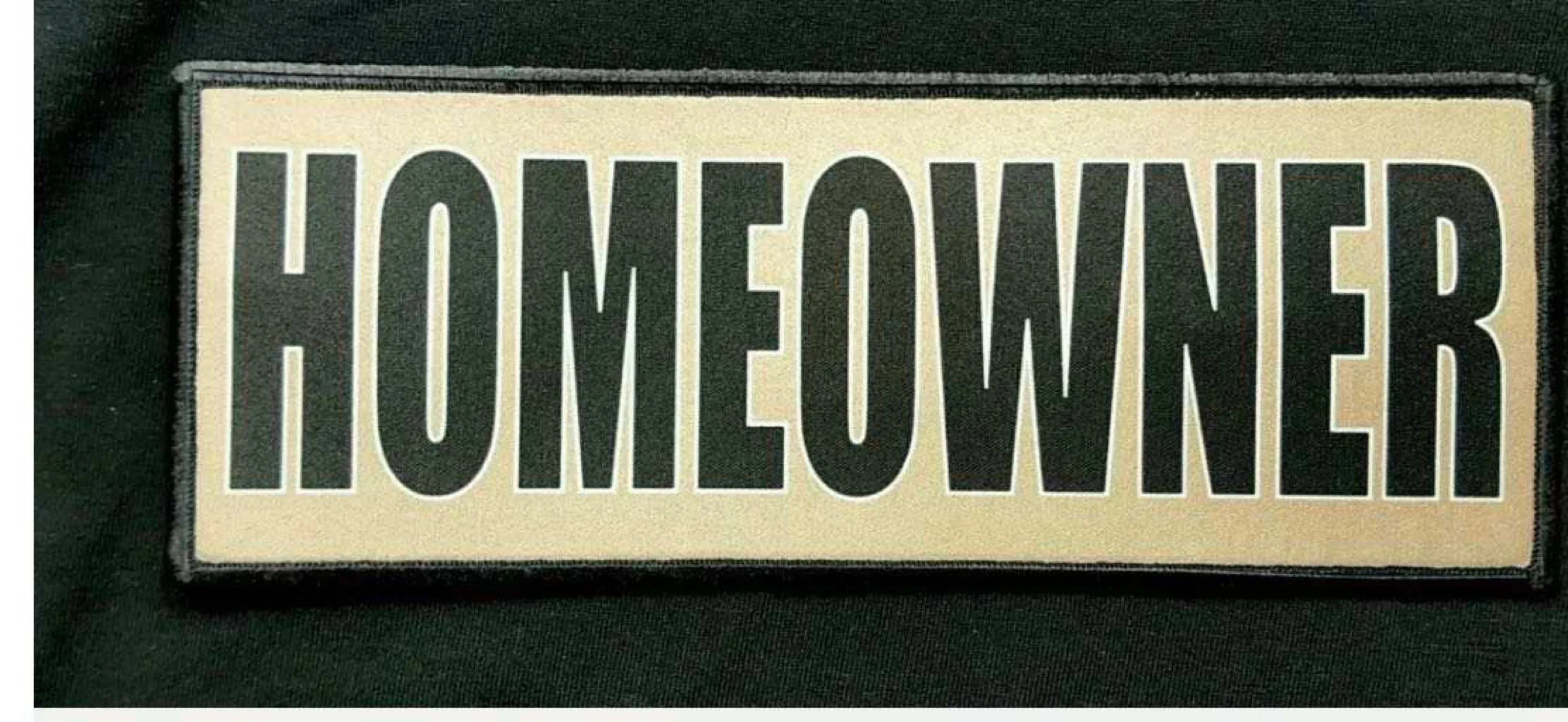 HOMEOWNER Patches (3” x 10”) Pair of Reflective Hook and Loop