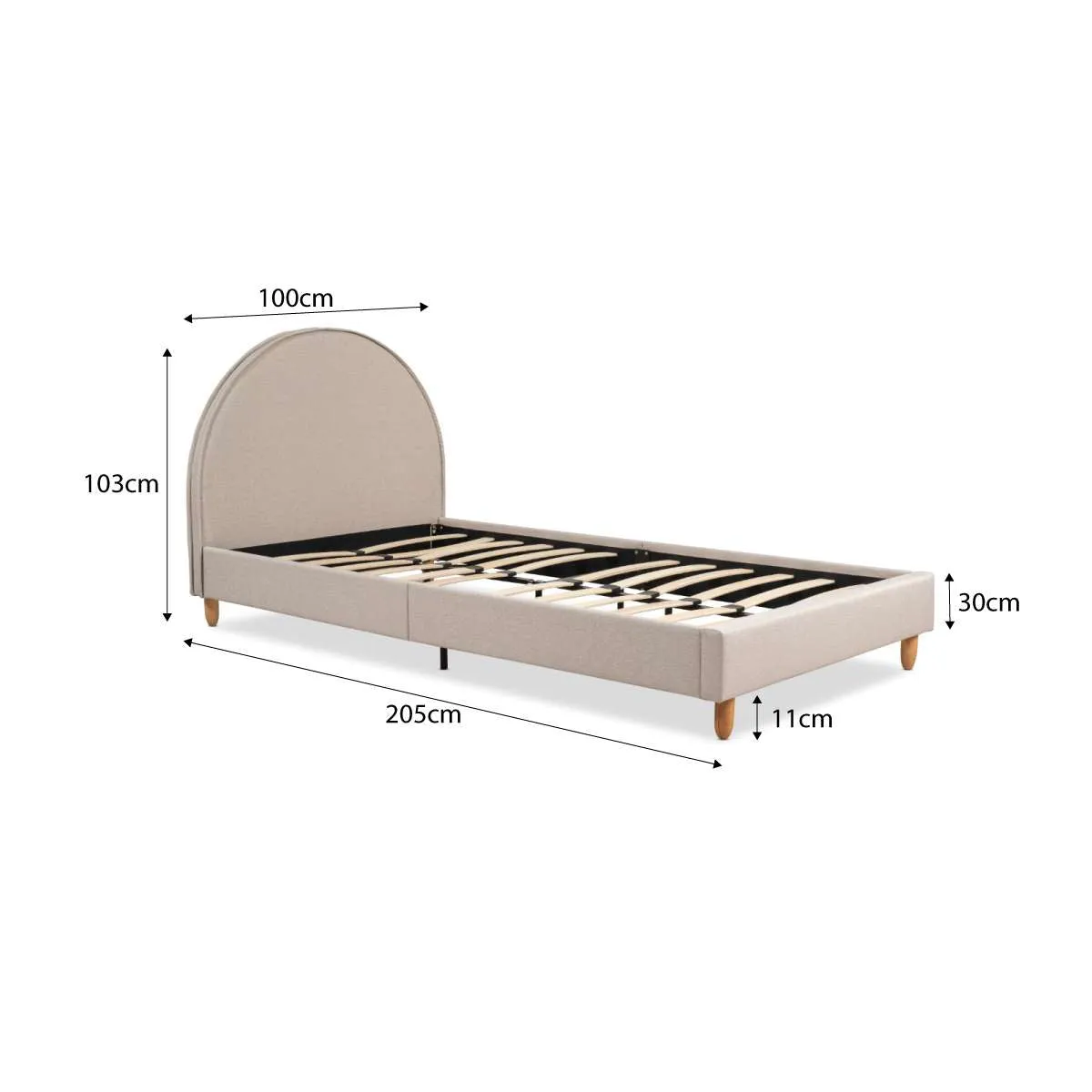 Imogen Single Bed - Natural