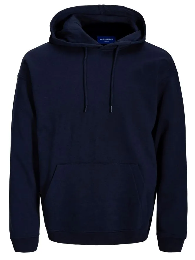 Jack & Jones Brink Navy Plain Hoodie Navy